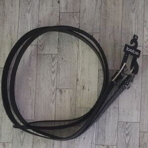 Bebe Black & Silver Sparkle Dot Belt Duo Women's Size 1X NWT